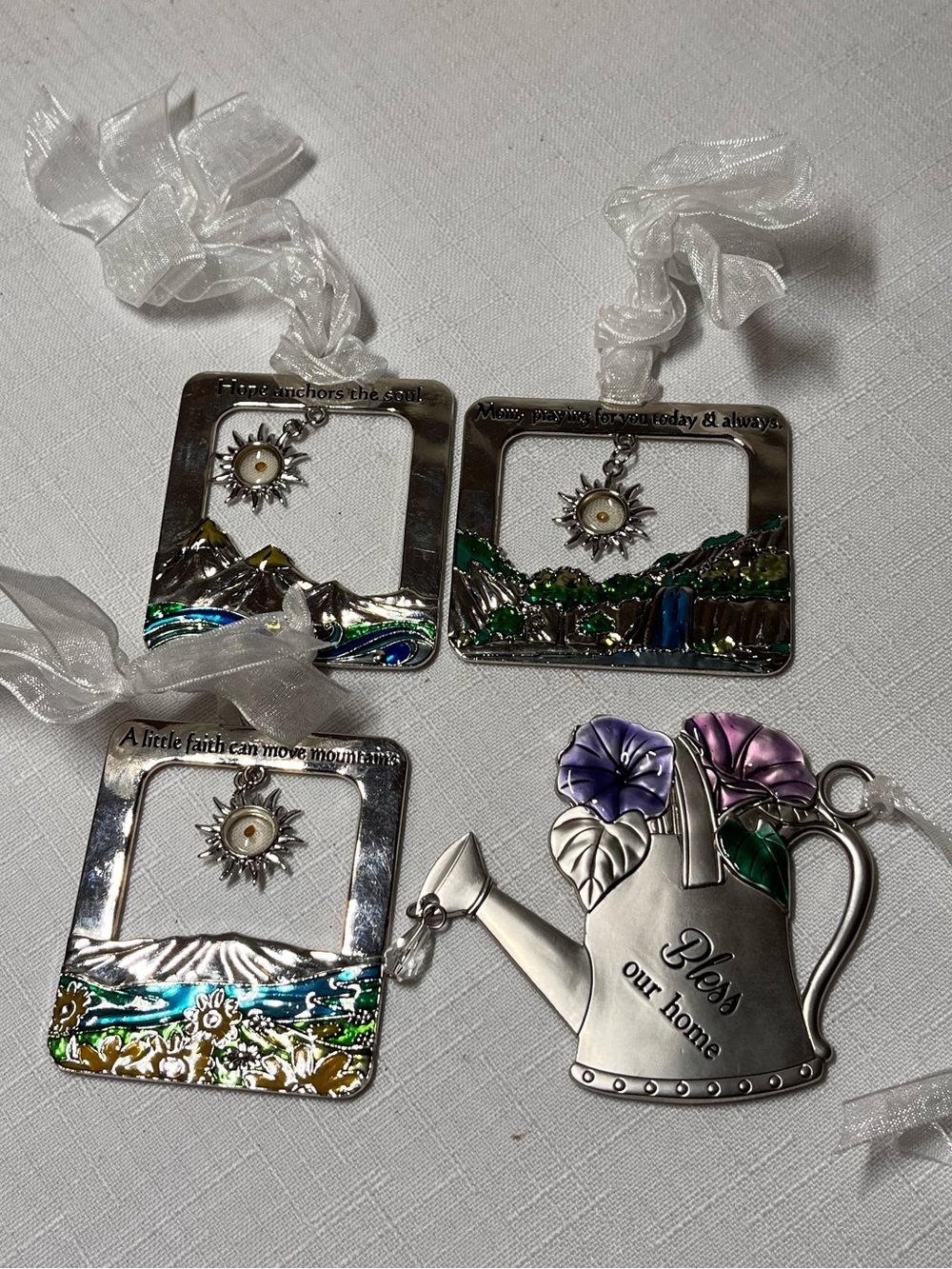 Inspirational hanging ornaments. Prayer. Faith. Love. Blessing. Perfect gift.